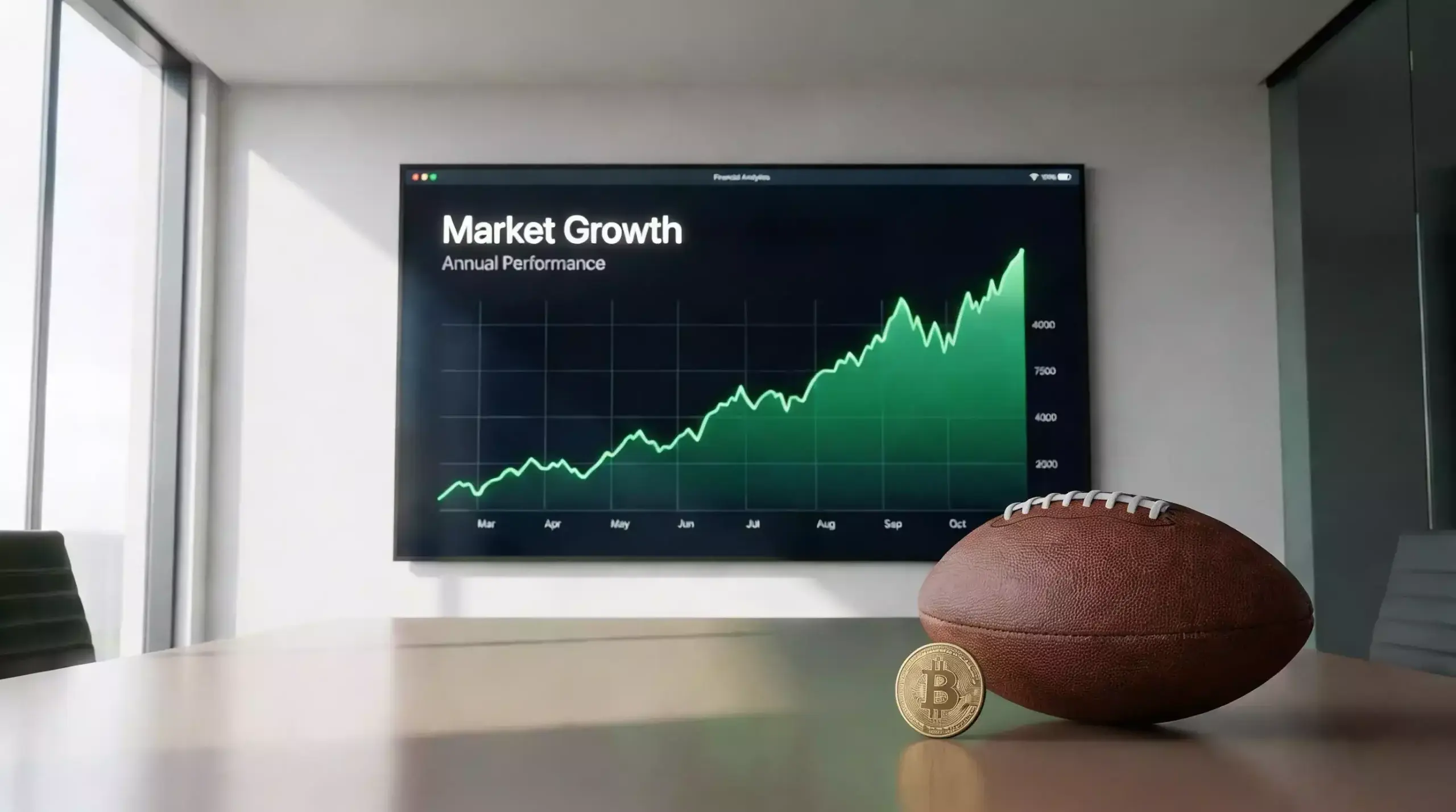 Crypto gambling market growth chart from 2022 to 2026 showing $81 billion revenue and NFL