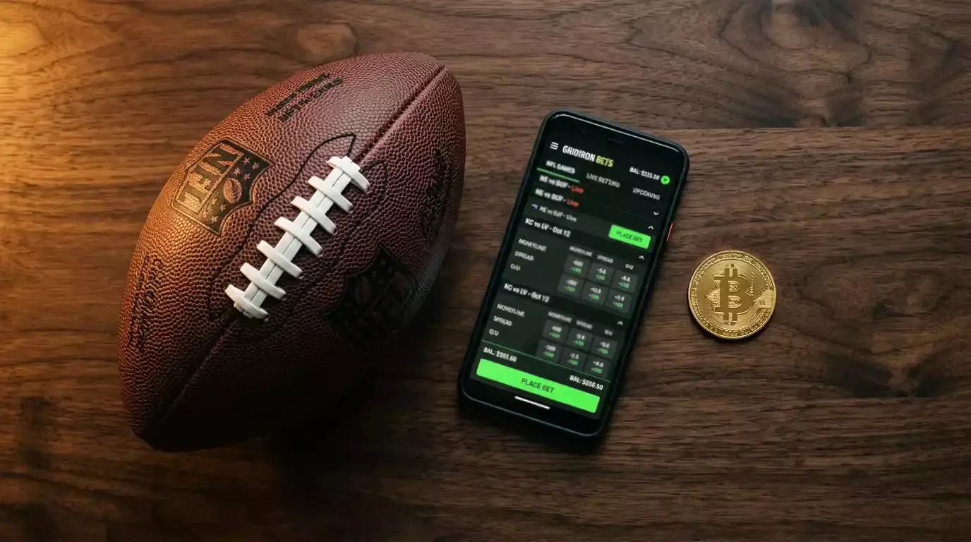 Crypto NFL betting sites UK overview with Bitcoin deposit and American football odds